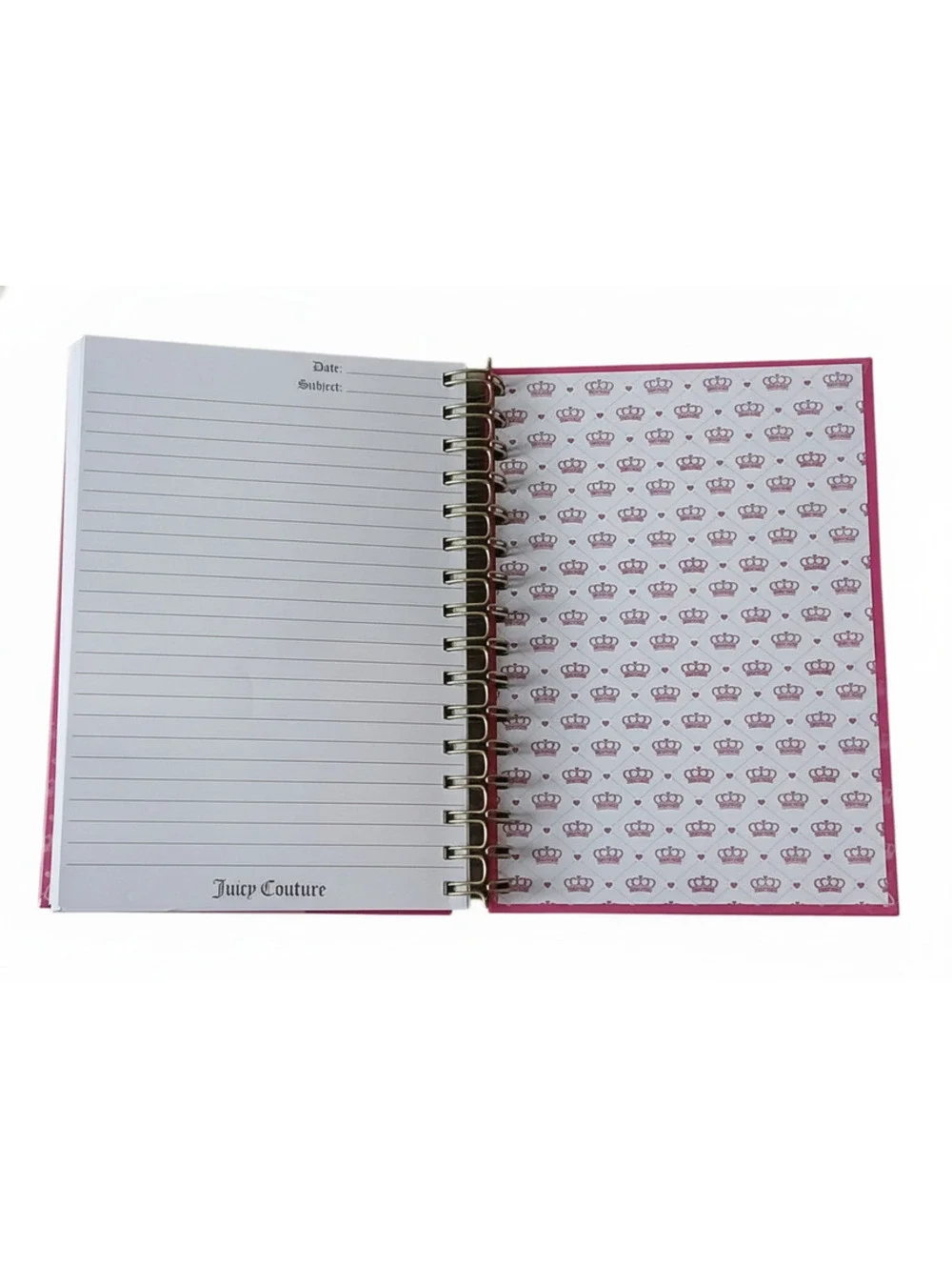 Juicy Couture Royalty Journal with Pom Pom Keychain 316 Pages NWT Pink Gold